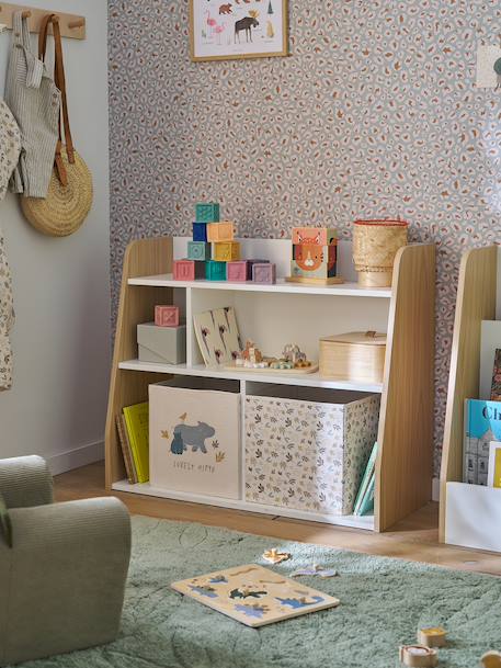 Book and toy storage unit YEL white 