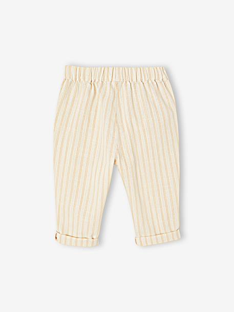 Essential Trousers for Baby Boys striped beige 