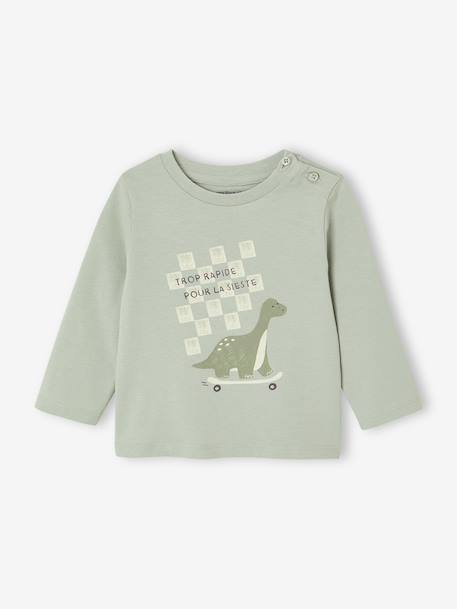Stylish Top for Baby Boys aqua green+ecru+vanilla 