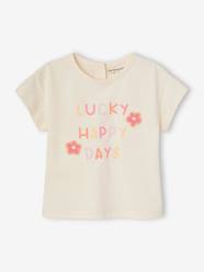 Baby-T-shirts & Roll Neck T-Shirts-T-Shirts-T-Shirt with Crochet Details for Baby Girls