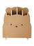 Bear bookshelf on wheels for kids mocha 
