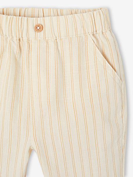 Essential Trousers for Baby Boys striped beige 