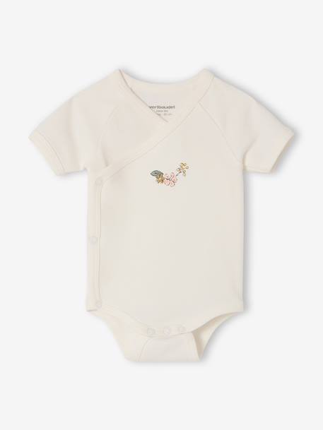 Pack of 5 floral short-sleeved bodysuits rose 