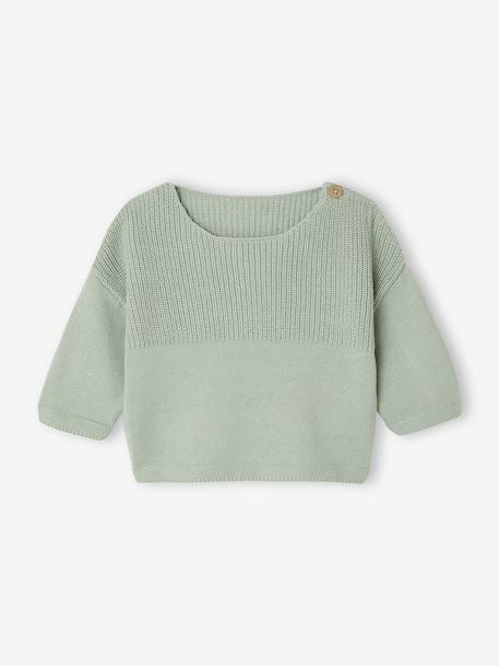 3-Piece Knitted Set for Baby Boys sage green 