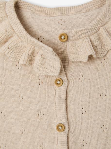 3-Piece Knitted Set for Baby Girls marl beige 