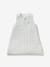 Summer Sleeping Bag with Central Opening, in Striped Cotton Muslin, for Babies sage green 
