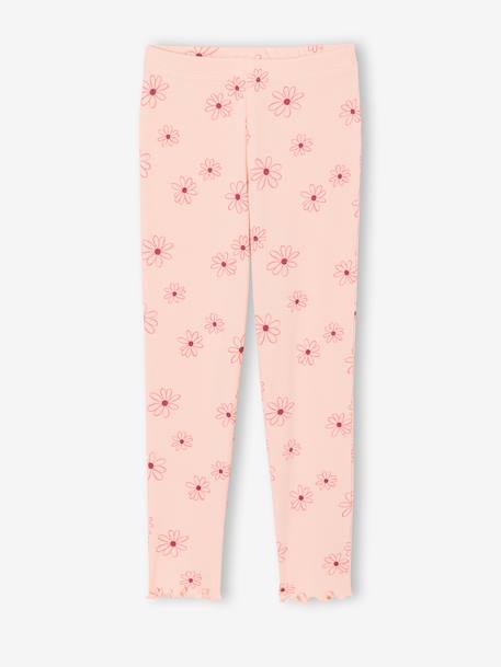 Girl's floral pyjamas pale pink 