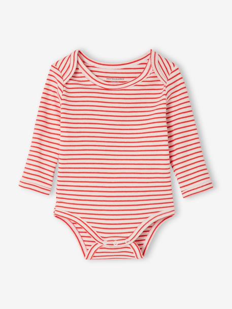 Pack of 5 long-sleeved whale bodysuits blue 