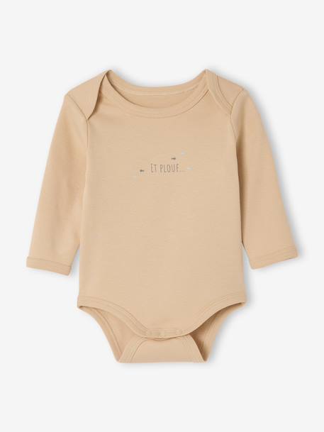 Pack of 5 long-sleeved whale bodysuits blue 