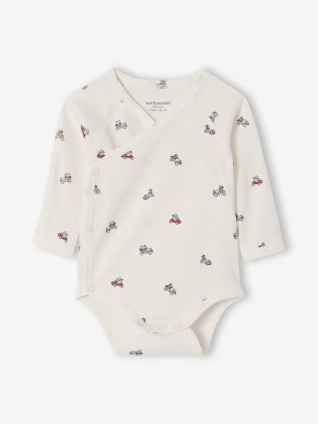 Pack of 2 Long-Sleeved Organic Cotton Bodysuits for Babies sky blue 