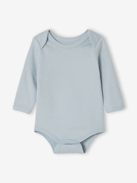 Pack of 5 long-sleeved Dinosaur bodysuits khaki 