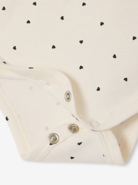 Pack of 2 long-sleeved baby bodysuits ecru 