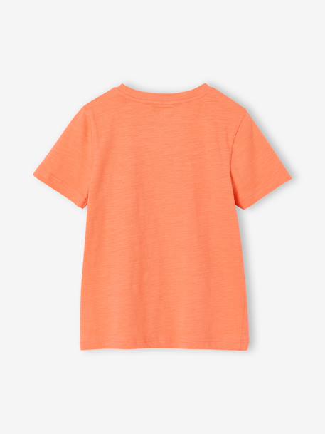 Short Sleeve T-Shirt, for Boys Blue+Green+mango+red+white 