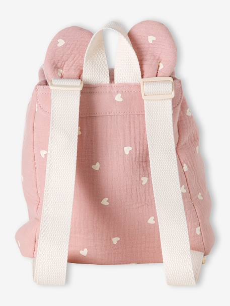 Pre-School Backpack in Cotton Gauze, Fun Ears multicoloured+night blue+rose+rosy+sage green+vanilla 
