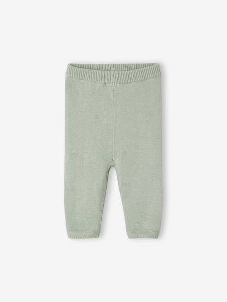 3-Piece Knitted Set for Baby Boys sage green 