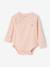 Pack of 3 long-sleeved newborn bodysuits dusky pink 