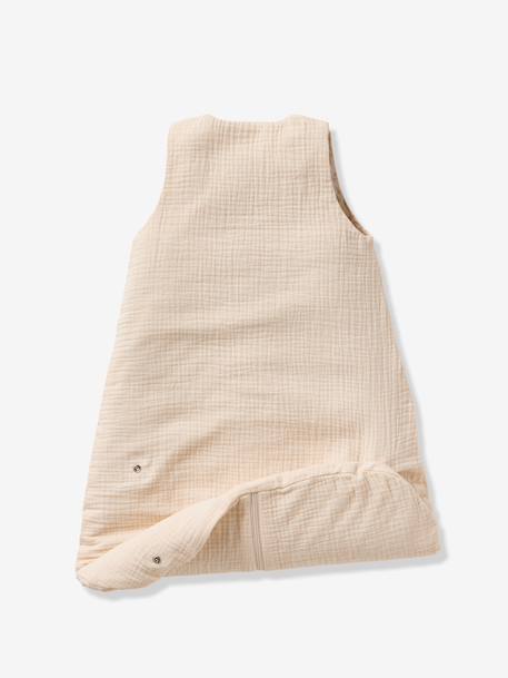 Sleeping Bag with Central Opening in Cotton Muslin for Babies, BABYLON ecru 