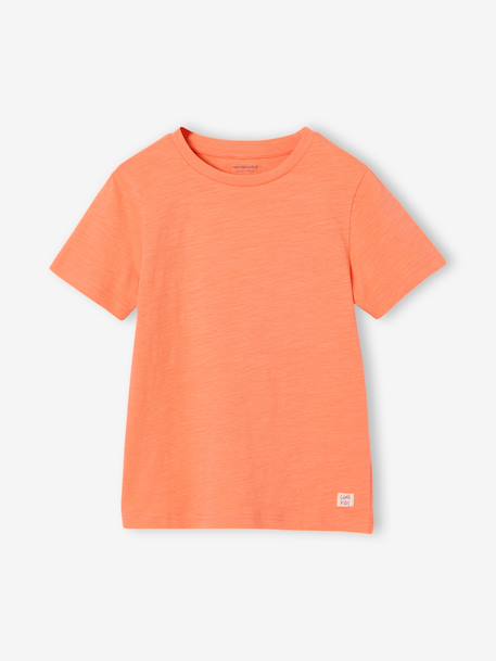 Short Sleeve T-Shirt, for Boys Blue+Green+mango+red+white 