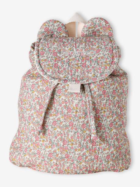 Pre-School Backpack in Cotton Gauze, Fun Ears multicoloured+night blue+rose+rosy+sage green+vanilla 