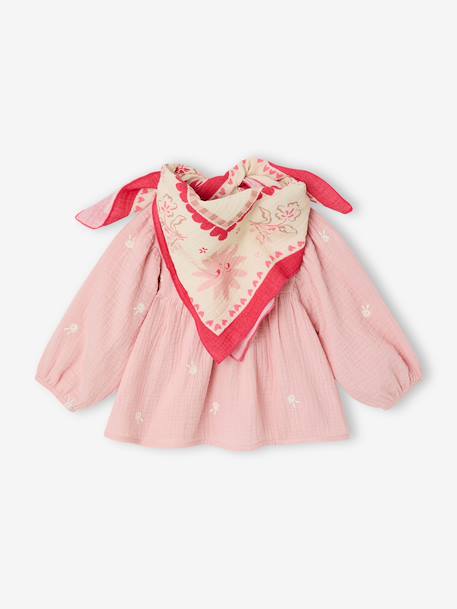 Blouse & Scarf Set for Baby Girls rose 