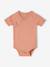 Pack of 5 floral short-sleeved bodysuits rose 