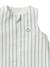 Summer Sleeping Bag with Central Opening, in Striped Cotton Muslin, for Babies sage green 