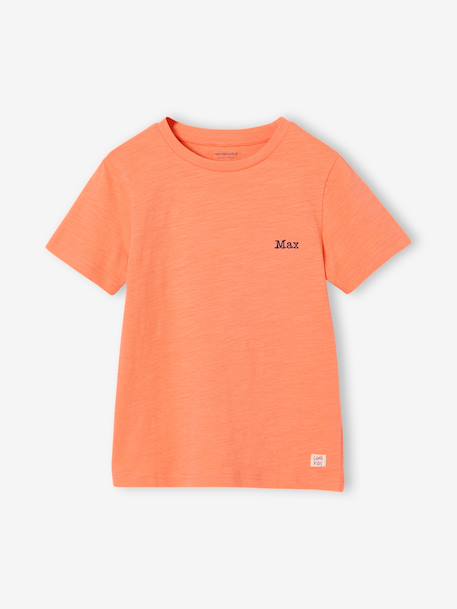 Short Sleeve T-Shirt, for Boys Blue+Green+mango+red+white 