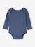 Pack of 5 long-sleeved whale bodysuits blue 