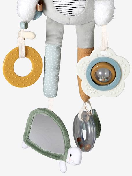 TANZANIE hanging activity soft toy grey 