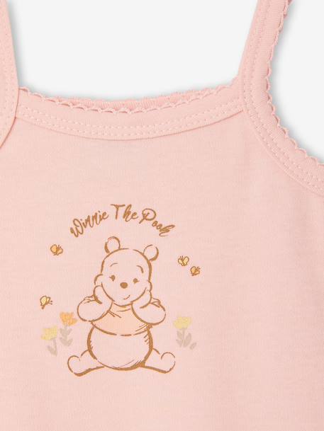 Pack of 2 WINNIE L'OURSON sleeveless bodysuits pale pink 