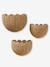 Pack of 3 FESTON wall decor baskets beige 