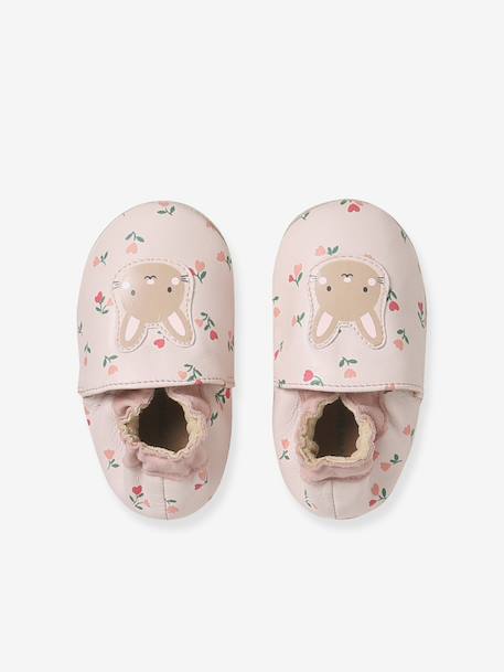 Supple Leather Shoes with Elastic, for Babies gold+night blue+old rose+printed pink+printed white+rosy+set pink 