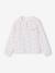 Cotton Gauze Shirt for Girls ecru+pale pink+printed white 