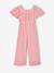 Embroidered Cotton Gauze Jumpsuit blush+sage green 