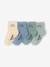Pack of 4 Pairs of 'Little' Socks for Babies coral+navy blue+pale blue+pale pink 