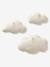 Pack of 3 cloud wall decorations beige 