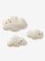 Pack of 3 cloud wall decorations beige 