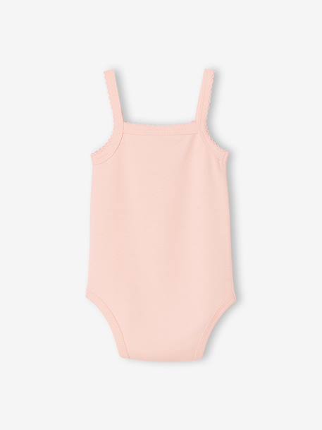 Pack of 2 WINNIE L'OURSON sleeveless bodysuits pale pink 