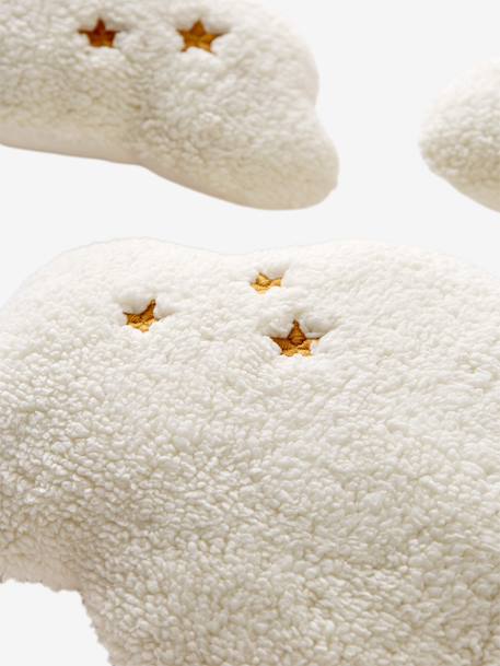 Pack of 3 cloud wall decorations beige 