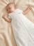Sleeveless Sleeping Bag with Central Opening in Organic Cotton for Babies, LAPIN AOP printed white 