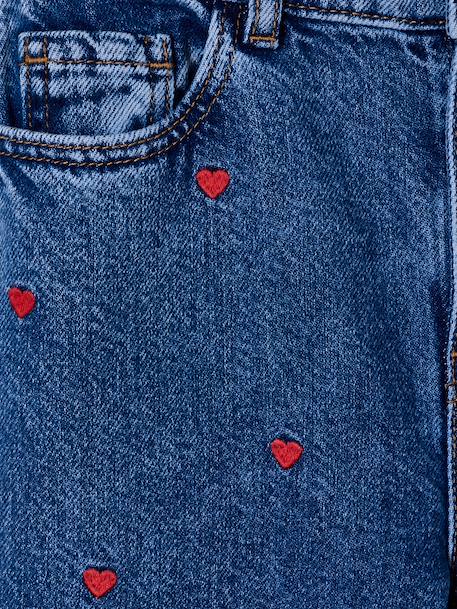 Embroidered Susan wide-leg jeans for girls bleached denim+deep blue+denim blue+medium blue 