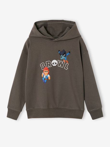 Boys' BRAWL STARS hooded sweatshirt mouse grey 