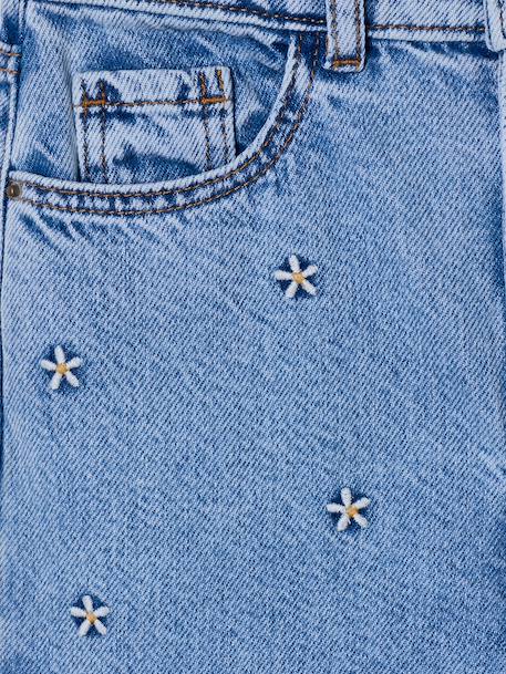 Embroidered Susan wide-leg jeans for girls bleached denim+deep blue+denim blue+medium blue 