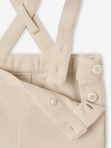 Occasion Wear Outfit: Shirt & Shorts for Babies beige+sage green 