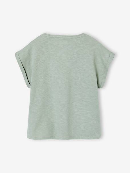 Sportswear T-Shirt for Girls ecru+sage green 