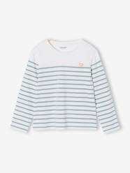 Girls-Long Sleeve Striped Top for Girls 