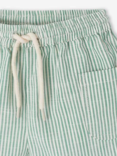 Striped Shorts for Baby Boys striped green 