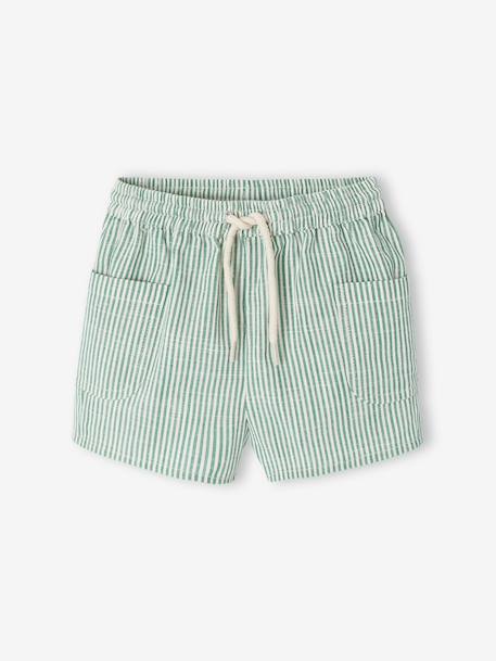 Striped Shorts for Baby Boys striped green 