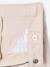 Girl's wide-leg trousers with frills ecru+lilac 