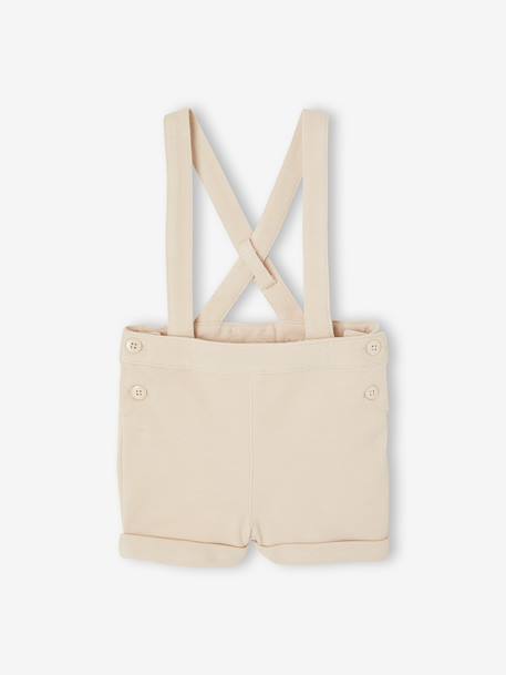 Occasion Wear Outfit: Shirt & Shorts for Babies beige+sage green 